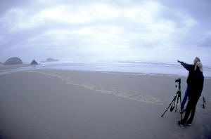 Helping Linda Along the Oregon Coast, ©Russell Brown